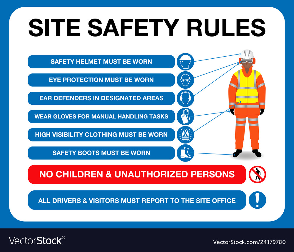 Site safety rules board OTIS Fire and Safety Shop